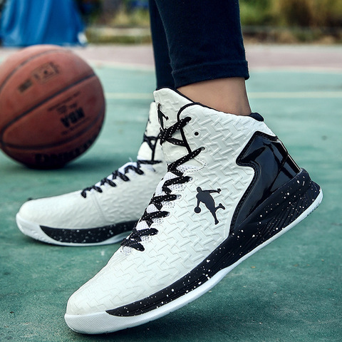 High-top zapatos de baloncesto 47 al aire libre de los hombres zapatillas de deporte 46 mujeres resistente al desgaste de amortiguación zapatos transpirables Zapatos de deporte Unisex ► Foto 1/6