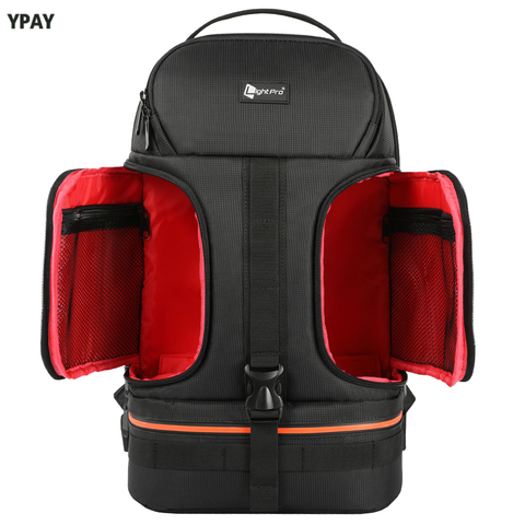 Mochila con trípode para cámara DSLR Vídeo impermeable, bolsa con Reflector a rayas para ordenador portátil de 15,6 pulgadas, para Canon, Nikon, Sony, DSLR ► Foto 1/6