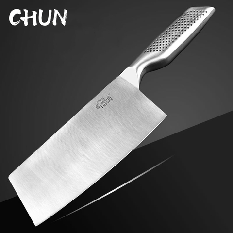 CHUN-cuchillo de cocina de 7 pulgadas para Chef Nakiri de cocinero japonés, cuchillo de cocina de acero inoxidable completo, 4Cr13MoV, utensilios de cocina para rebanar ► Foto 1/6