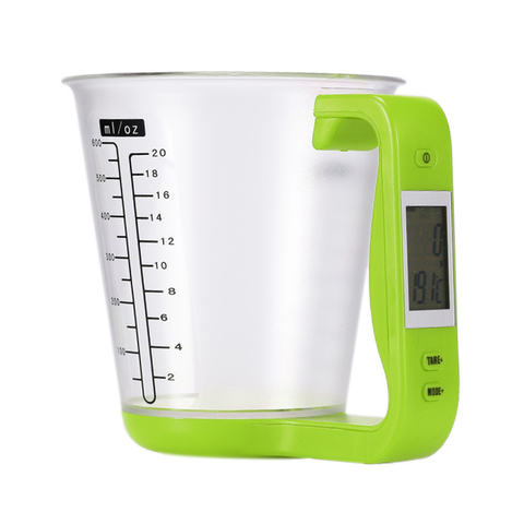 Báscula electrónica LCD para cocina, taza medidora electrónica, Digital, medición de temperatura ► Foto 1/6