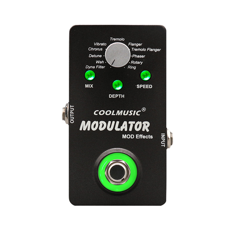 COOLMUSIC A-ME01 guitarra eléctrica modulador Digital del Pedal del efecto con 11 efectos de modulación Bypass verdadero carcasa totalmente de Metal negro ► Foto 1/6