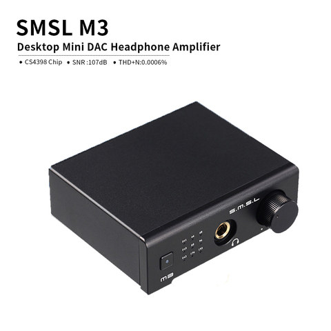SMSL-AMPLIFICADOR DE AURICULARES M3 USB DAC AMP, multifunción, Coaxial óptico, decodificador de Audio portátil accionado por USB, convertidor DAC ► Foto 1/6