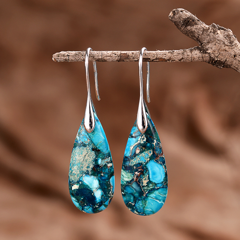 Pendientes de gancho en forma de lágrima para mujer, aretes de gota clásicos, regalos de amor, joyería ► Foto 1/4