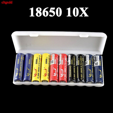 1 ud. 10X18650 funda porta baterías 18650 soporte de caja de almacenamiento funda dura blanca soporte de batería contenedor organizador ► Foto 1/6