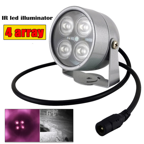 Mini CCTV IR LEDS 850NM 4 matriz led IR iluminador de luz infrarrojo IR impermeable noche visión CCTV llenar de luz para cámara CCTV IP ► Foto 1/6