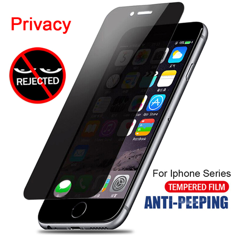 Protector de pantalla mágico antiespía para móvil, vidrio templado para iPhone X, XR, XS, SE, 7, 8, 5, 6 S, Max Plus, 12, 11 Pro, Max, 9H ► Foto 1/6