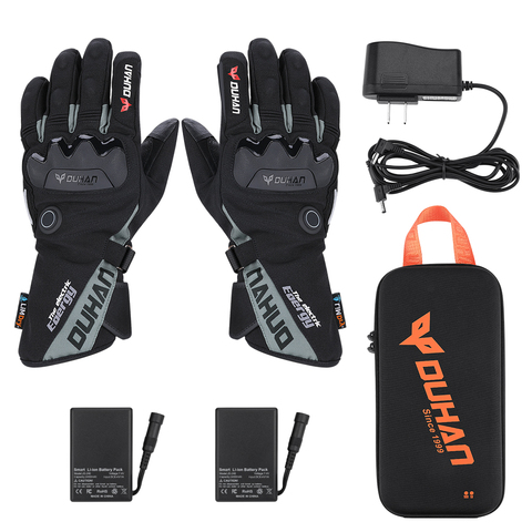 Guantes Térmicos para moto de nieve, resistentes al agua, con calefacción eléctrica, para invierno ► Foto 1/6