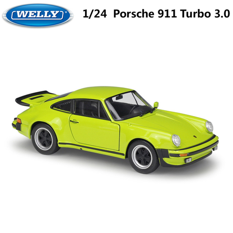 WELLY fundición 1:24 Metal clásico 1974 Porsche 911 Turbo3.0 juguete del coche deportivo coche en miniatura de aleación juguete para chico colección de regalos ► Foto 1/6