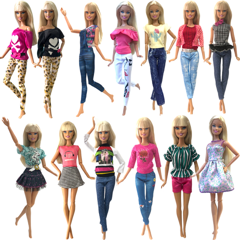 NK 15 estilo más nuevo gran oferta 5 unids/set muñeca vestido Moda Para Vestido de muñeca Barbie bebé Regalo de Cumpleaños de niña para niños JJ 7X ► Foto 1/6