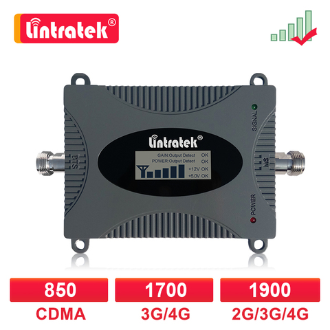 CDMA GSM 2G 3G 4G 850 de 1700 a 1900 MHZ repetidor de señal de 4G 1700/2100 B2 B4 B5 móvil teléfono celular de 850mhz Band5 amplificador 6 ► Foto 1/6