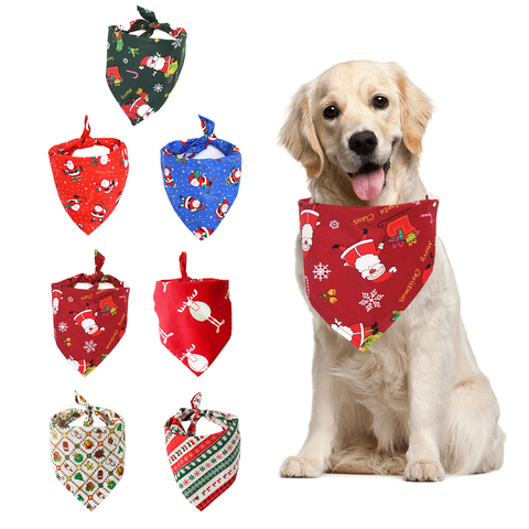 Bandanas para perro, bufanda para mascota grande, Bandana para perro de Navidad, lazo lavable, Collar, bufanda para perro y gato, accesorios para perro grande ► Foto 1/6