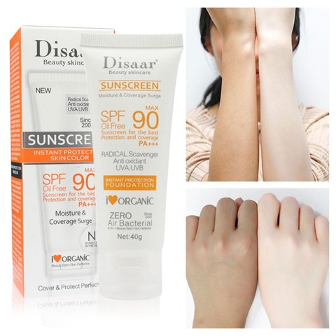 Disaar SPF 90 cuerpo Facial protector solar blanqueamiento crema de sol solar protección de la piel crema Anti-envejecimiento control De Aceite hidratante ► Foto 1/6