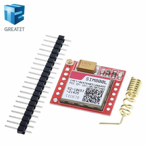 Mini módulo SIM800L GPRS GSM, tarjeta MicroSIM Core, tablero inalámbrico de cuatro bandas, puerto de serie TTL con antena para Arduino ► Foto 1/6