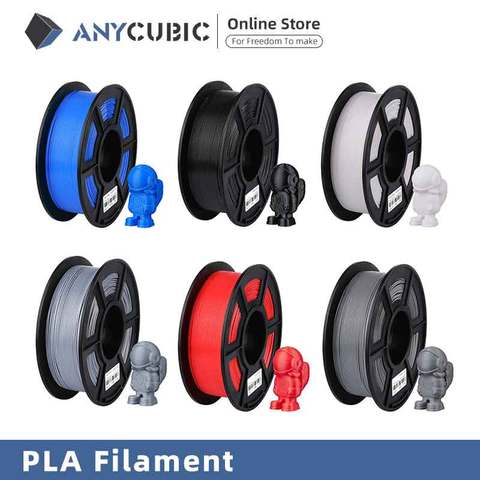 ANYCUBIC-filamento de plástico PLA para impresora 3D, Material consumible de goma opcional para impresión, 1,75mm, i3 Mega, 1kg/rollo, 6 colores ► Foto 1/6