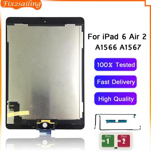 Pantalla LCD de calidad AAA+ para móvil, reemplazo de montaje de digitalizador táctil para iPad 6 de Apple, Air 2, panel, 9,7 pulgadas, A1567, A1566 ► Foto 1/6