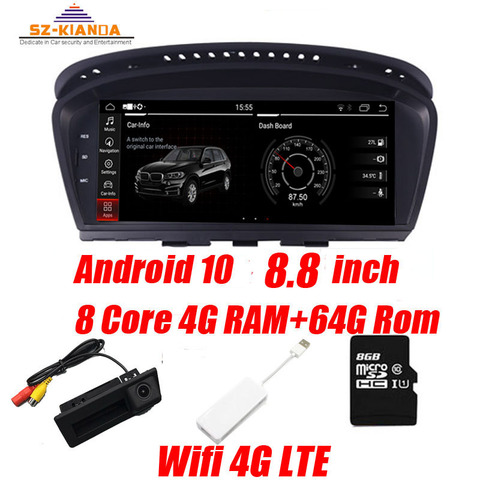 Radio con GPS para coche, reproductor multimedia con Android 10, 4 GB de Ram + 64 GB de Rom, iDrive, CCC, CIC, iDrive, para BMW serie 5, E60, E61, E63, E64, E90, E91, E92 ► Foto 1/6