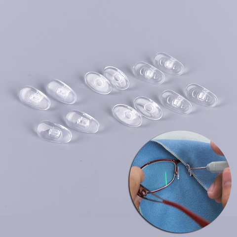 ¡5 par/lote de gafas de silicona antideslizantes de Conductor de aluminio almohadillas para la nariz de goma cómodas almohadillas de silicona para nariz nuevo! ► Foto 1/6