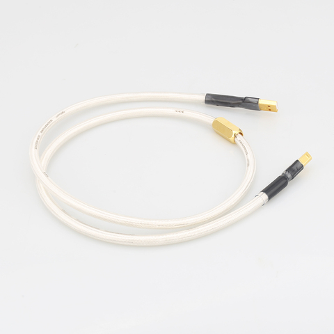 Audiocrast-Cable usb de alta calidad, A26, chapado en plata, QED, Hifi, 6N, OCC, tipo A-B, DAC, Cable USB de datos ► Foto 1/6