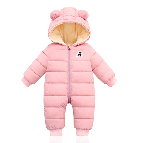 Ropa para bebé niña, monos de invierno a la moda, sudaderas con capucha para niño, Mono para bebé recién nacido, traje de nieve para niño, pelele cálido para niño ► Foto 1/6