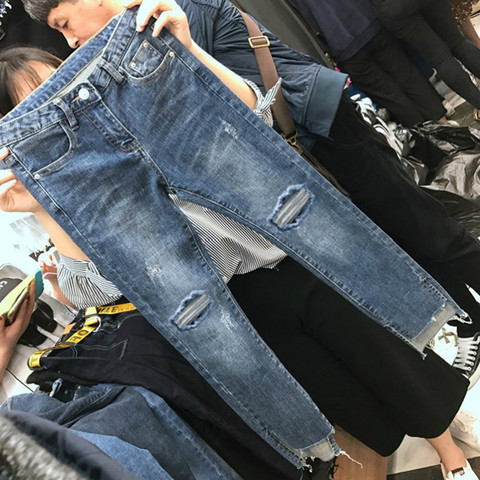 Venta al por mayor barata 2022 nuevo Primavera Verano otoño Venta caliente de las mujeres de moda casual pantalones de mezclilla BP69 ► Foto 1/2