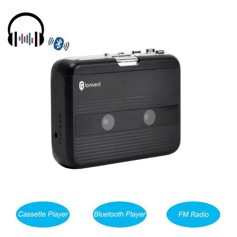 Reproductor de Cassette Portátil con Bluetooth, Radio FM con función de marcha atrás automática ► Foto 1/6