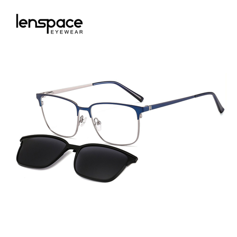 Lenspace-gafas de sol polarizadas para hombre, en 1, con Clip magnético, TR90, gafas graduadas ópticas, montura de - Historial de precios revisión | Vendedor de - LENSPACE Official Store | Alitools.io