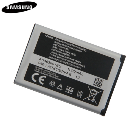 Batería auténtica AB463651BC AB463651BE AB463651BU para Samsung W559 S5608 S5628 C3200 C3222 C3322 S3650C S7070 S3370 S5610 S562 ► Foto 1/5