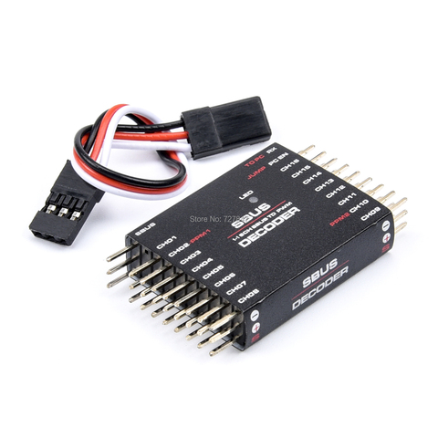 Decodificador SBUS a PWM PPM, 16 canales, compatible con la configuración de PC para receptor Frsky X8R RXSR, Radio de Control remoto ► Foto 1/6