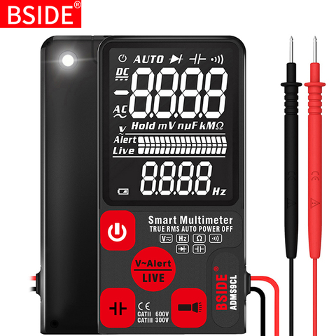 BSIDE-multímetro Digital portátil con pantalla LCD de 3,5 pulgadas, voltímetro de CA CC, medidor analógico, bricolaje, capacitancia, NCV, Ohm, Hz ► Foto 1/6