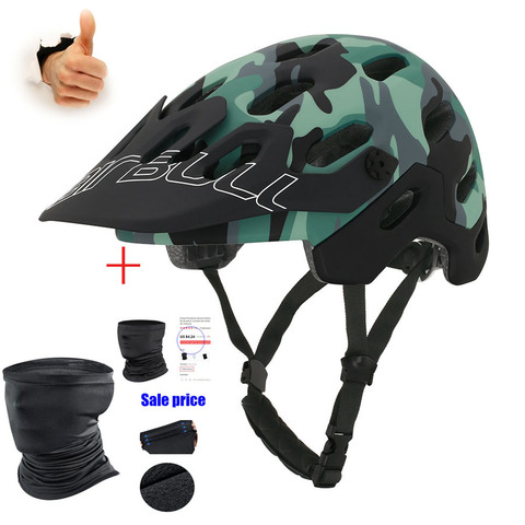 Cairbull-casco de ciclismo ultraligero para hombre y mujer, protector de cabeza para bicicleta de montaña o carretera, con gafas ► Foto 1/6