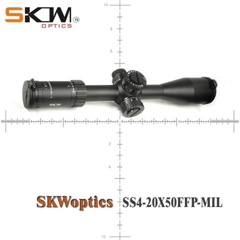 SKWoptics-Primer plano Focal ffp 4-20x50FFP-MIL-A, anillos de alcance para rifle, retícula de caza, mira telescópica de alta resistencia de largo alcance ► Foto 1/6