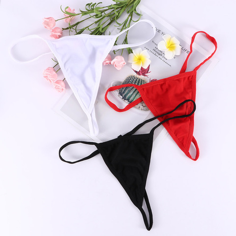 Bikini Sexy para mujer, tangas de cintura baja, bragas, parte trasera en T, alta calidad, 5 colores, nueva moda ► Foto 1/6