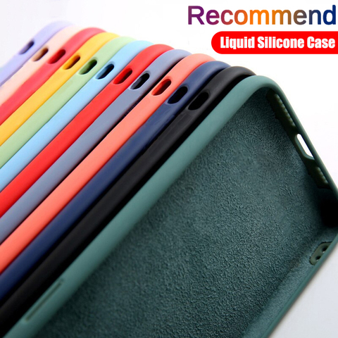 Caramelo sólido líquido fundas de silicona para Huawei Nova 5T Y5P Y6P Y7P Y8P Y6S Y9S 2022 P40 Lite E P20 P30 Pro nueva edición 2022 cubierta ► Foto 1/6