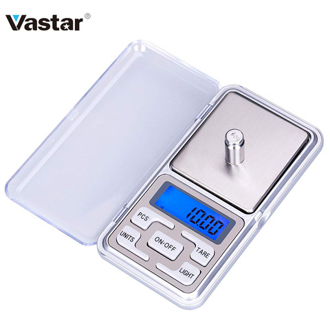 Vastar 200g/300g/500g x 0,01g/0,1g/Mini balanza electrónica Digital de bolsillo escala para joyas de plata de ley y oro equilibrio Gram ► Foto 1/6