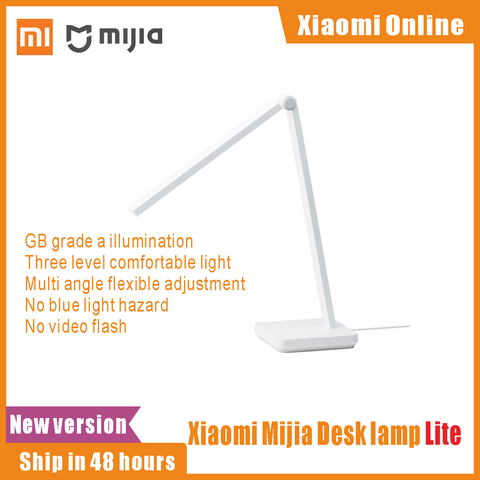 Xiaomi-lámpara de mesa Mijia Lite, interruptor táctil sin luz estroboscópica, protección ocular, luz LED regulable de lectura para escritorio, enchufe de EE. UU., luz Shiftable, 2022 ► Foto 1/6