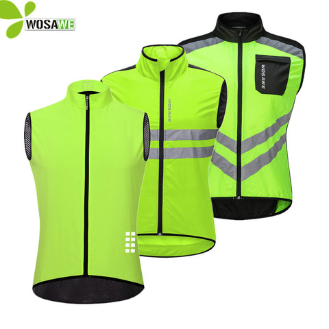 WOSAWE-camisetas de Ciclismo reflectantes para hombre sin mangas, ropa de Ciclismo de montaña transpirable ► Foto 1/6