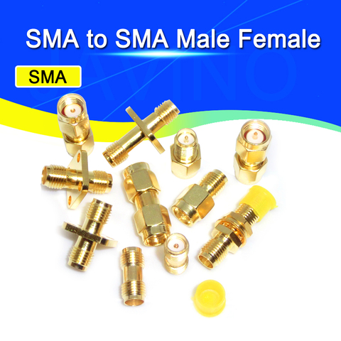 Adaptador SMA / RP-SMA a SMA/RPSMA, conector macho y hembra, conector Coaxial RF de ángulo recto y derecho ► Foto 1/6