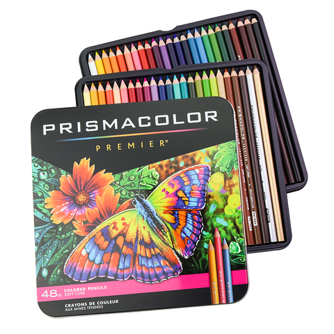 PRISMACOLOR profesional grasa lápices de color 24/36/48/72/132/150 colores lapislázuli de CDR lápices de colores artistas dibujo suministros ► Foto 1/6