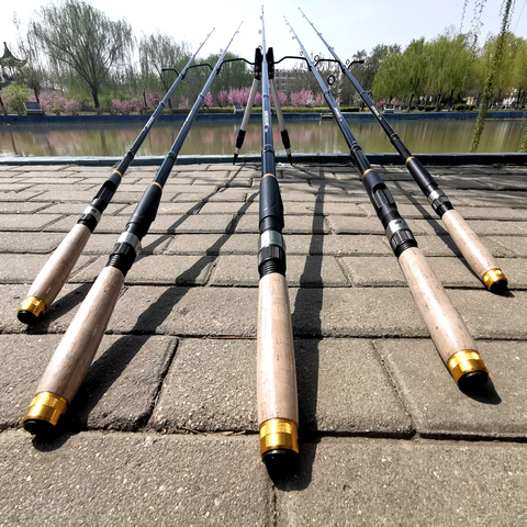 Caña de pescar telescópica multifunción superdura de 1,8-3,6 m, señuelo de carpa, caña de pescar de carbono giratoria de mar, aparejos de Pesca ► Foto 1/6