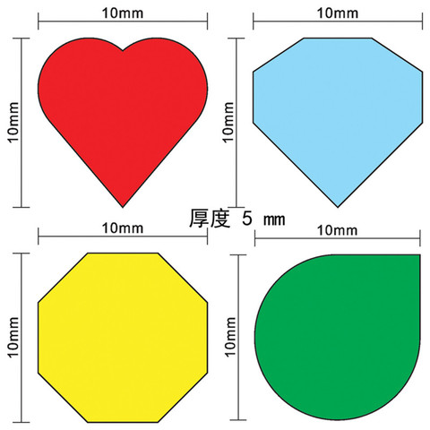 Figuras de acción de 10mm en forma de corazón rojo, 40 Uds., en forma de Diamante Azul, gota verde, peón de madera, Chessman, Token, juego de mesa, marca de lesiones ► Foto 1/4