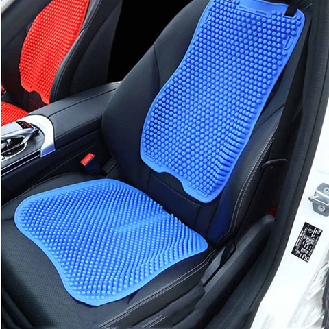 Cojín para asiento de coche de silicona transpirable, soporte Lumbar Universal de verano, con Gel de sílice, para Nissan y BMW ► Foto 1/6