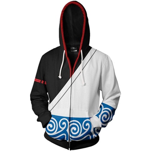 Sudadera con estampado 3D de Gintama para hombre y mujer, ropa de Cosplay a la moda con cremallera, sudaderas con capucha, chaqueta de calle, novedad de 2022 ► Foto 1/6