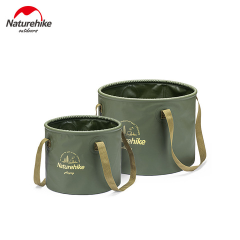 Naturehike, 1 Uds., cubo redondo plegable para viajes al aire libre, Camping, lavabo portátil, Picnic, coche, lavado, Cubo de baño para pies, 10L 20L ► Foto 1/6