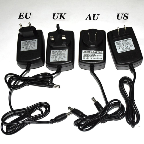 Adaptador de fuente de alimentación Universal para tira de luces LED LCD, 12 V, 2A, CA, CC, 5,5mm, 2,1mm, enchufe de 12 voltios, 2 Amp ► Foto 1/6