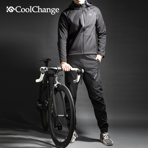 CoolChange-Conjunto de ropa Polar para bicicleta, Jersey de invierno transpirable y reflectante, cálido ► Foto 1/6