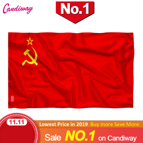 Bandera Roja CCCP 90x150mm bandera de la Unión de las Republicas sociales rusas 3x5 pies superpoli interior/exterior bandera de la URSS país bandera rusa ► Foto 1/6