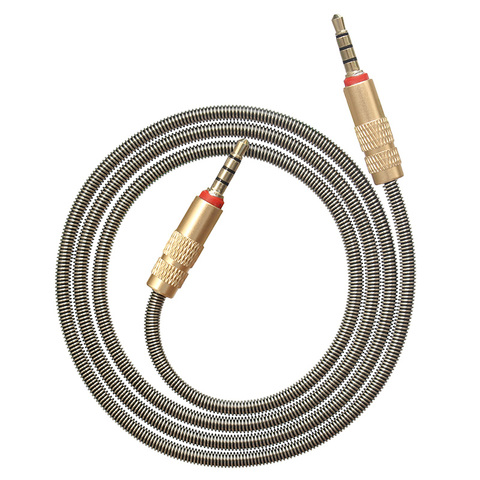 Cable de audio estéreo para coche, 1m, 4 pole, AUX, MP3/MP4, 3,5mm, macho a macho ► Foto 1/6