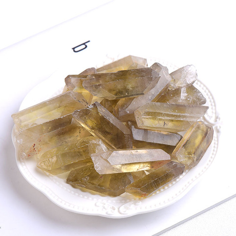 1PC de cuarzo Natural piedra citrino amarillo Torre citrino áspero cristal puntos Pilar espécimen curativo Reiki Mineral ► Foto 1/6