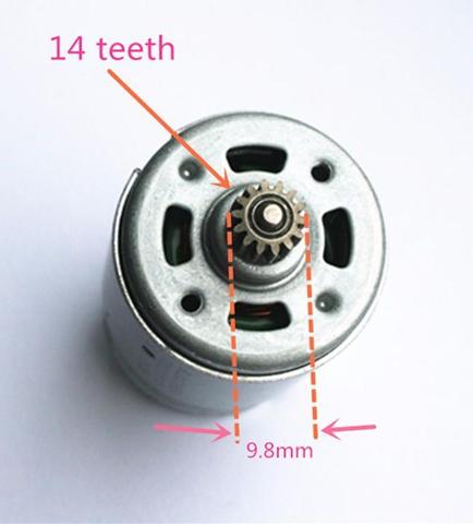 Reemplazo de 14 dientes de Motor de CC de 14,4 V, destornillador inalámbrico MAKITA 6280D 6280DWE 6281DWE 6281D 6381D BDF343 MT070 6280DWPE ► Foto 1/2