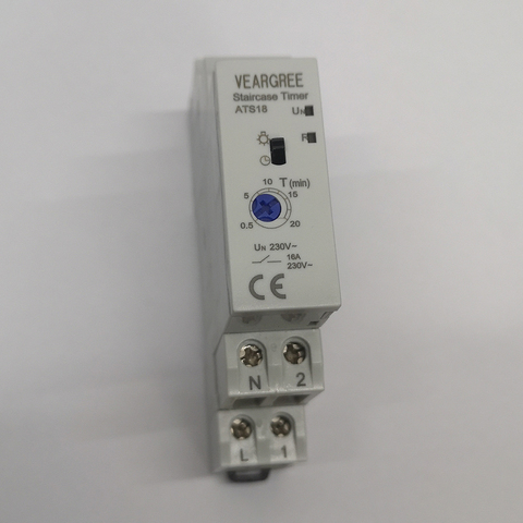 Interruptor de tiempo de iluminación de carril DIN, nuevo tipo ATS18 16A 250V, temporizador de luz de escalera ► Foto 1/3